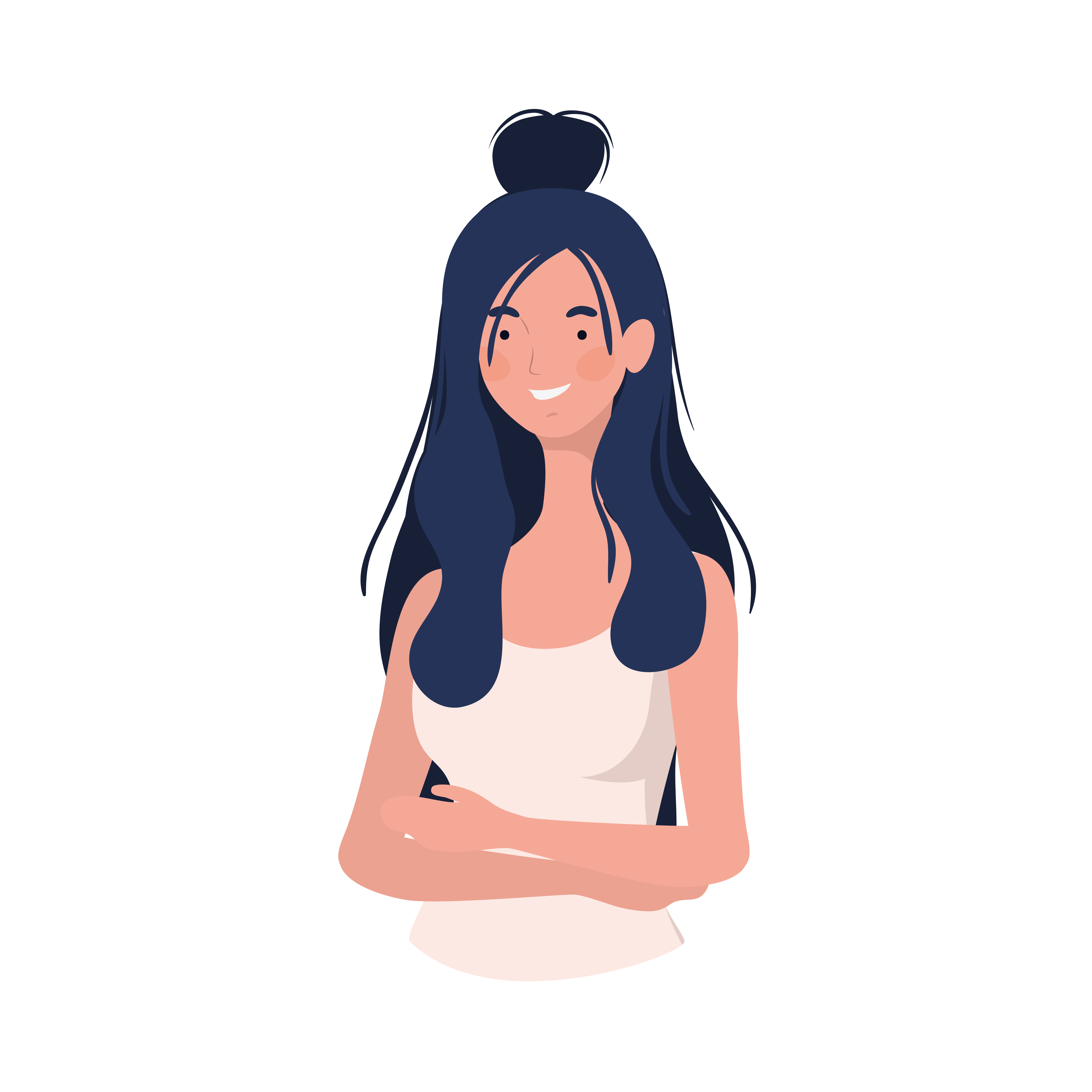 young woman on white background vector illustration design